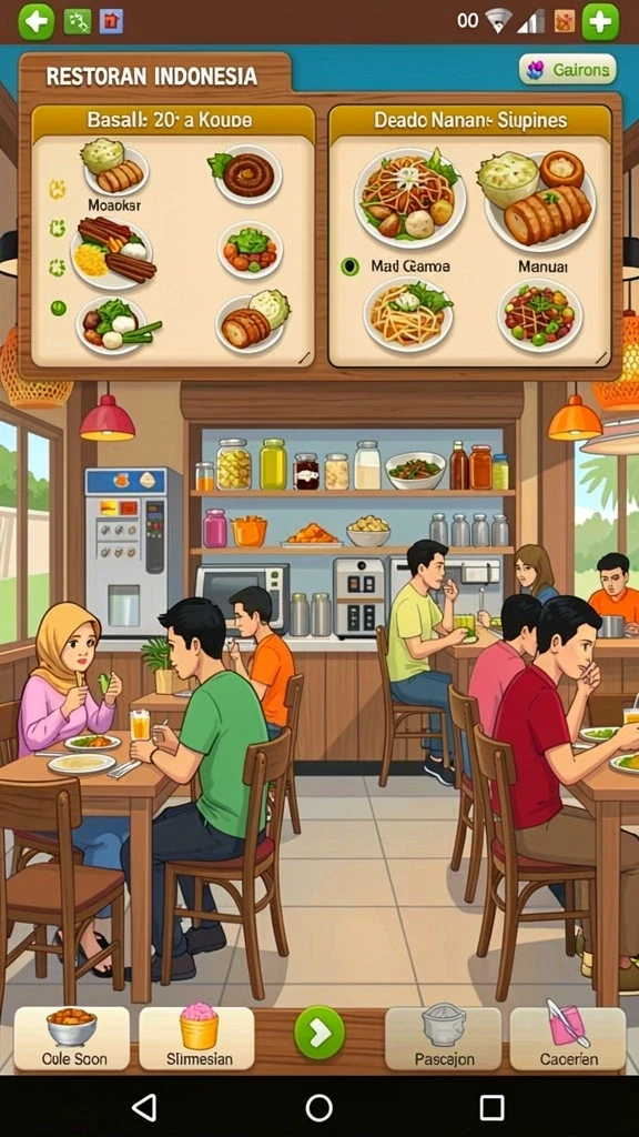 popwin - Grafis cerah yang menghidupkan permainan.