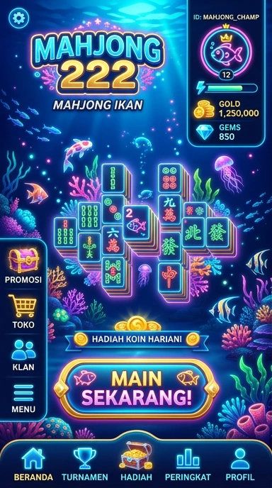 Layar utama mahjong222 — antarmuka bersih setelah instalasi